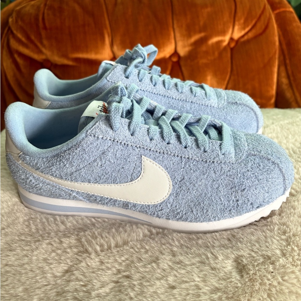 New Nike Cortez Baby Blue Suede Women’s 7.5